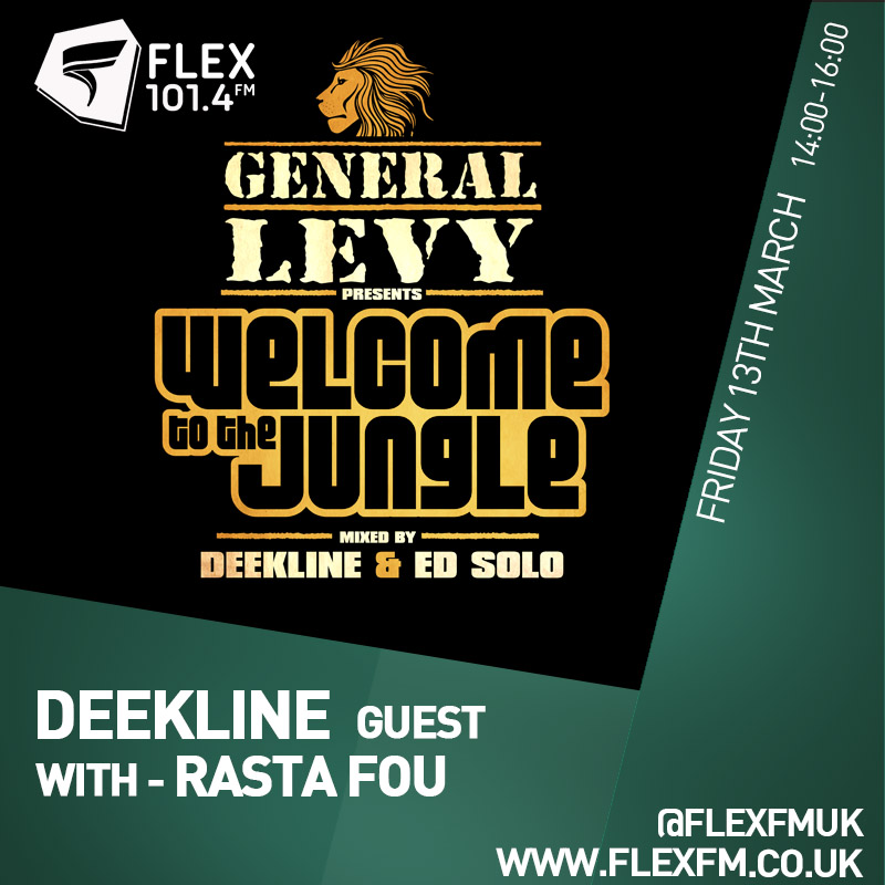 Deekline guest with Rasta Fou – Friday 13th March – 14:00-16:00